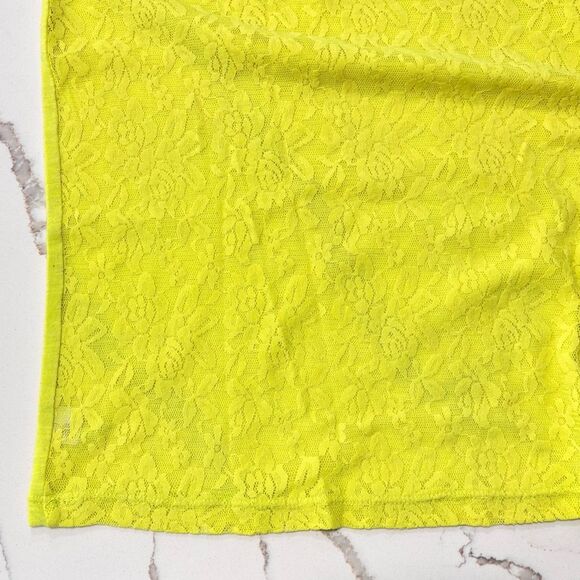PINK by Victoria's Secret | Women’s Neon Yellow Lace Racerback Tank Top Size XS - Picture 8 of 12